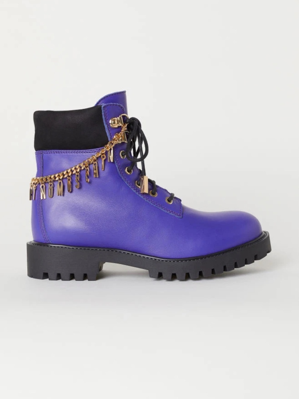 H&M x Moschino Purple Boots Limited Edition
